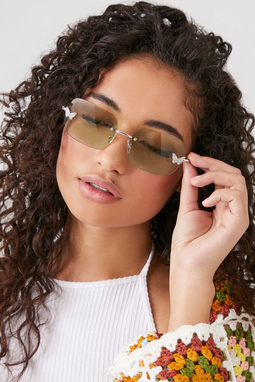 Women's Butterfly Flat Top Fashion Sunglasses