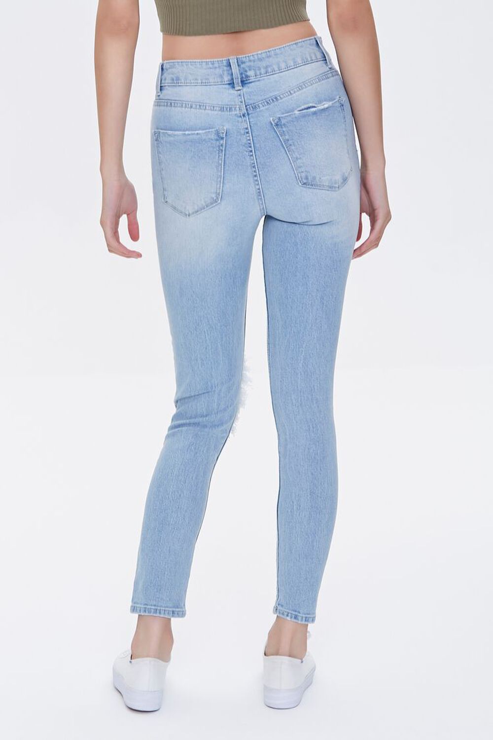 LIGHT DENIM Recycled Cotton 12% High-Rise Skinny Jeans, image 3