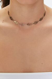 GOLD Flame Chain Choker Necklace, image 1
