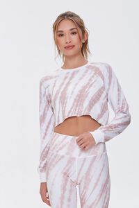 ROSE/WHITE Active Tie-Dye Pullover, image 1