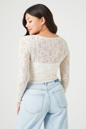 Sexy White Lace Crop Top Women V-Neck Flare Long Sleeve Blouses