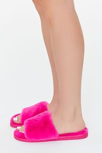 PINK Plush Open-Toe Slippers, image 2