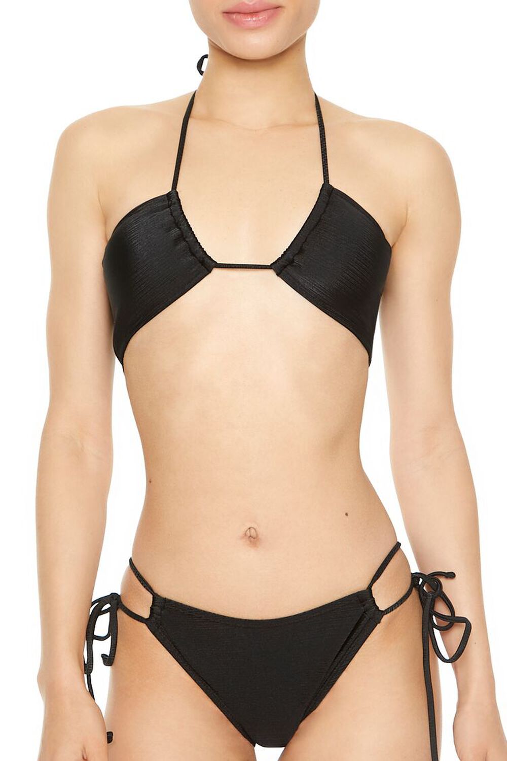 BLACK Convertible Bandeau Bikini Top, image 1