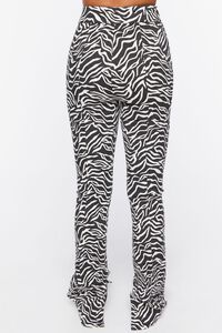 BLACK/WHITE Zebra Print Bootcut Jeans, image 4