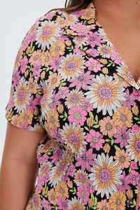Plus Size Floral Print Shirt, image 5