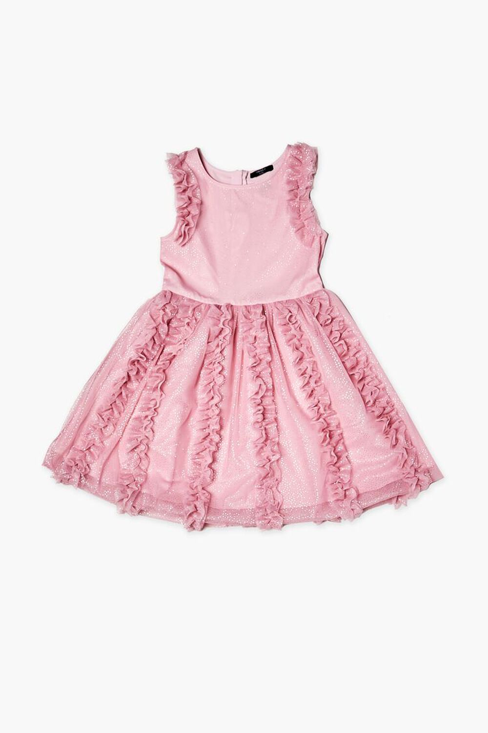 PINK Girls Glitter Ruffle-Trim Dress (Kids), image 1