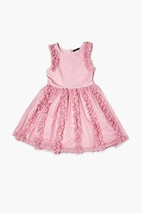 PINK Girls Glitter Ruffle-Trim Dress (Kids), image 1