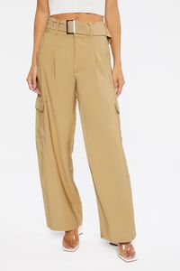 CIGAR Belted Straight-Leg Cargo Pants, image 2