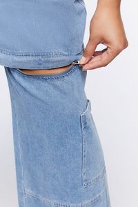 MEDIUM DENIM Plus Size Cargo Zip-Off Jeans, image 6