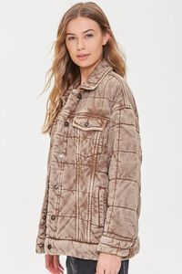 BROWN Mineral Wash Quilted Jacket, image 3