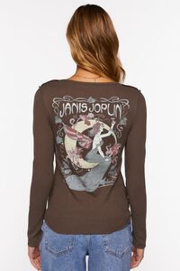 BROWN/MULTI Janis Joplin Graphic Henley Top, image 3