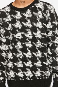 BLACK/WHITE Houndstooth Drop-Sleeve Sweater, image 5