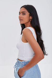 WHITE Ruched Tank Top, image 2