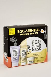 BLACK/MULTI Too Cool For School Egg-ssential Skincare Mini Set, image 4