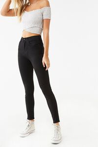 BLACK High-Waist Skinny Jeans, image 1