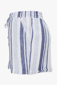 Plus Size Striped Linen-Blend Shorts, image 2