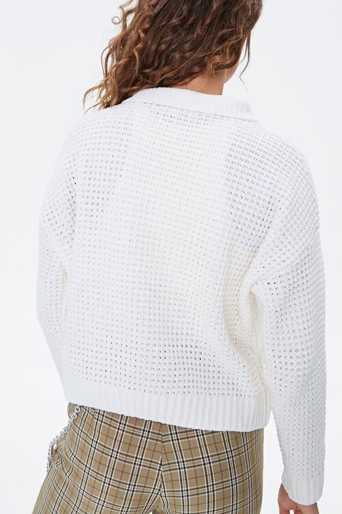 CREAM Open-Knit Half-Zip Sweater, image 3