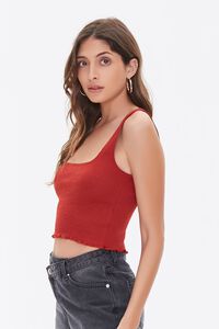 RUST Ribbed Cropped Tank Top, image 2