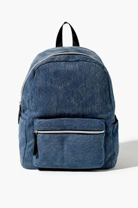 BLUE Denim Zip-Top Backpack, image 1