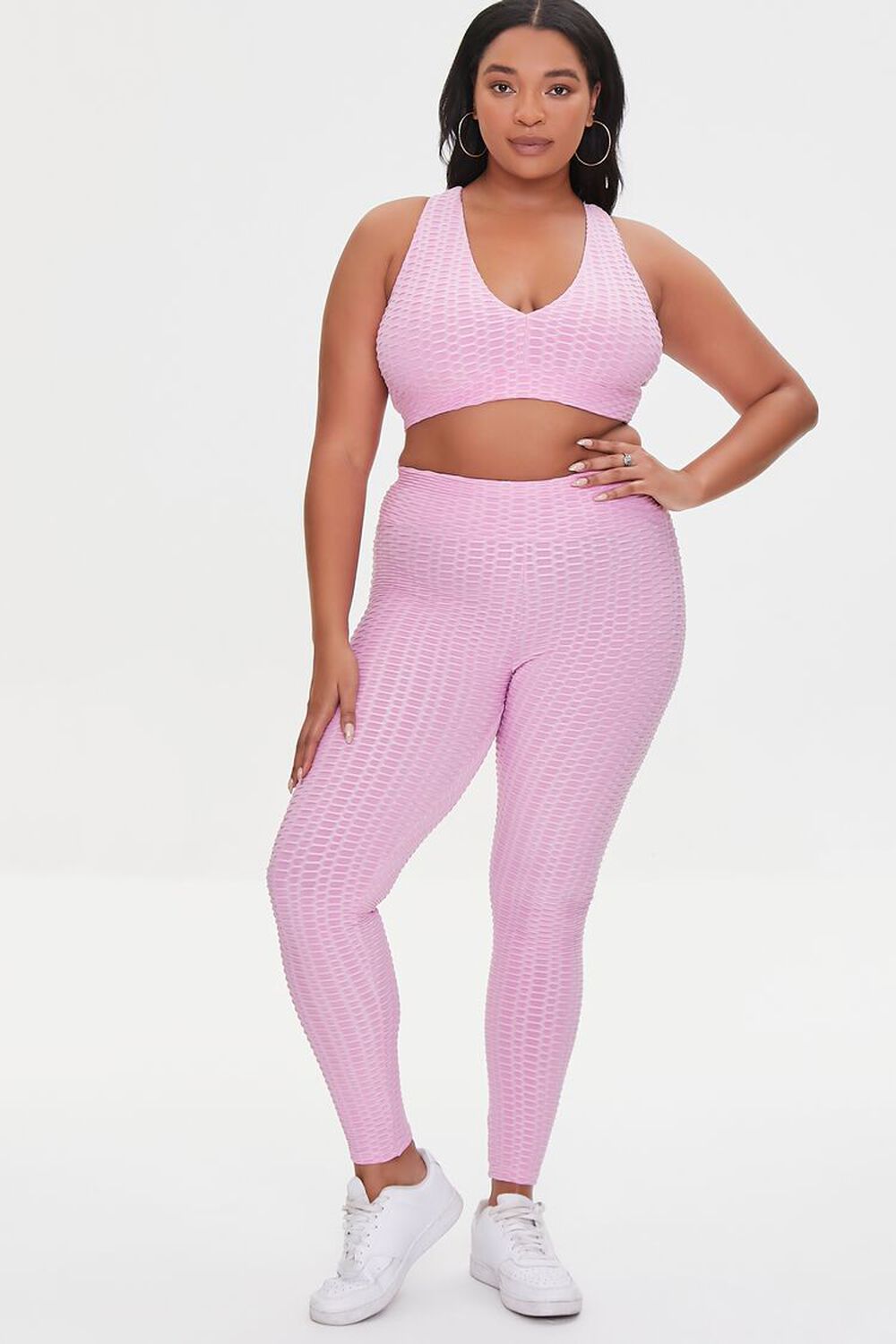 PINK Plus Size Active Ruched-Bum Leggings, image 1