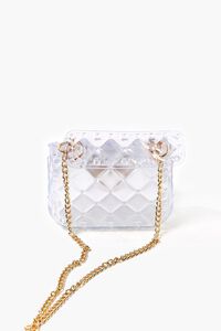 CLEAR Quilted Vinyl Chain Crossbody Bag, image 2