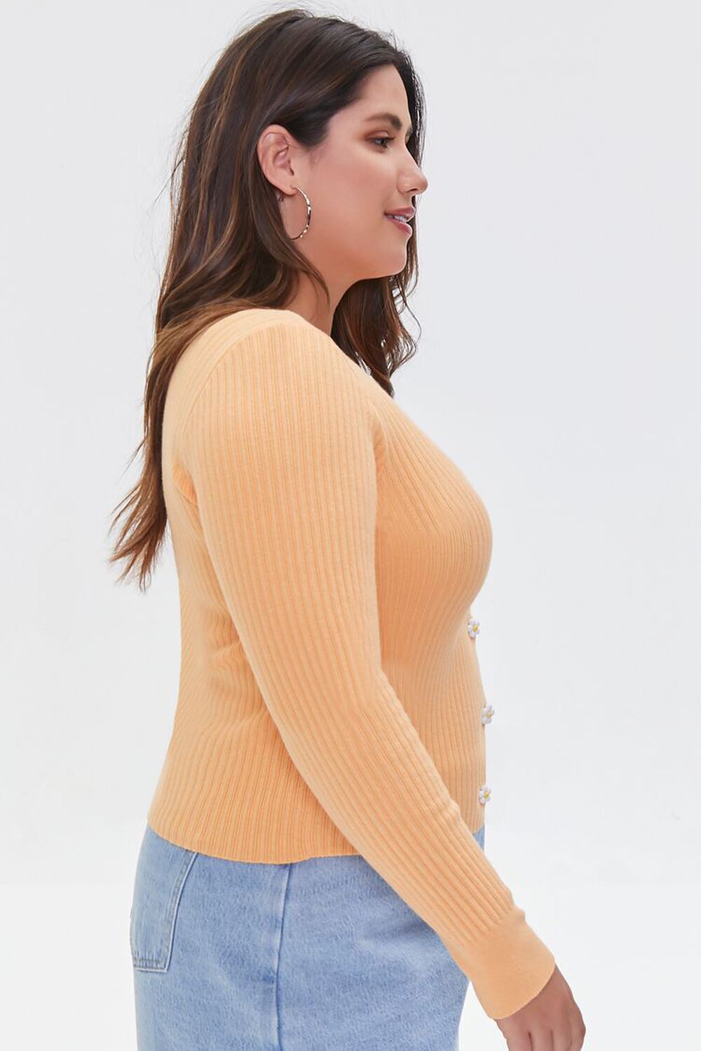 CANTALOUPE Plus Size Ribbed Cardigan Sweater, image 2