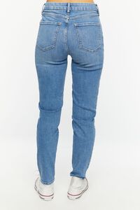 MEDIUM DENIM Recycled Cotton Mid-Rise Skinny Jeans, image 3