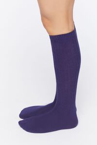 NAVY Ribbed Knee-High Socks, image 2