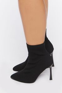 BLACK Stiletto Sock Booties (Wide), image 2