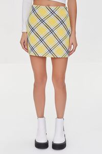 YELLOW/MULTI Plaid Mini Skirt, image 2