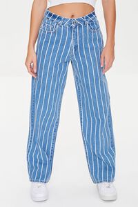 MEDIUM DENIM Striped 90s-Fit Jeans, image 2