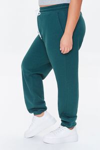 GREEN Plus Size French Terry Joggers, image 3