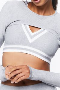 HEATHER GREY Active Seamless Super Cropped Top, image 6