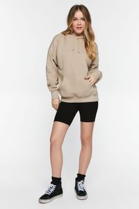 Fleece Knotted Drawstring Hoodie, image 4
