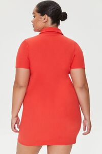 POMPEIAN RED  Plus Size Ribbed Shirt Dress, image 3