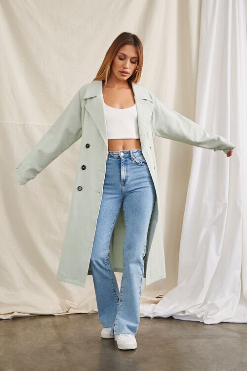 MINT Twill Double-Breasted Trench Coat, image 4