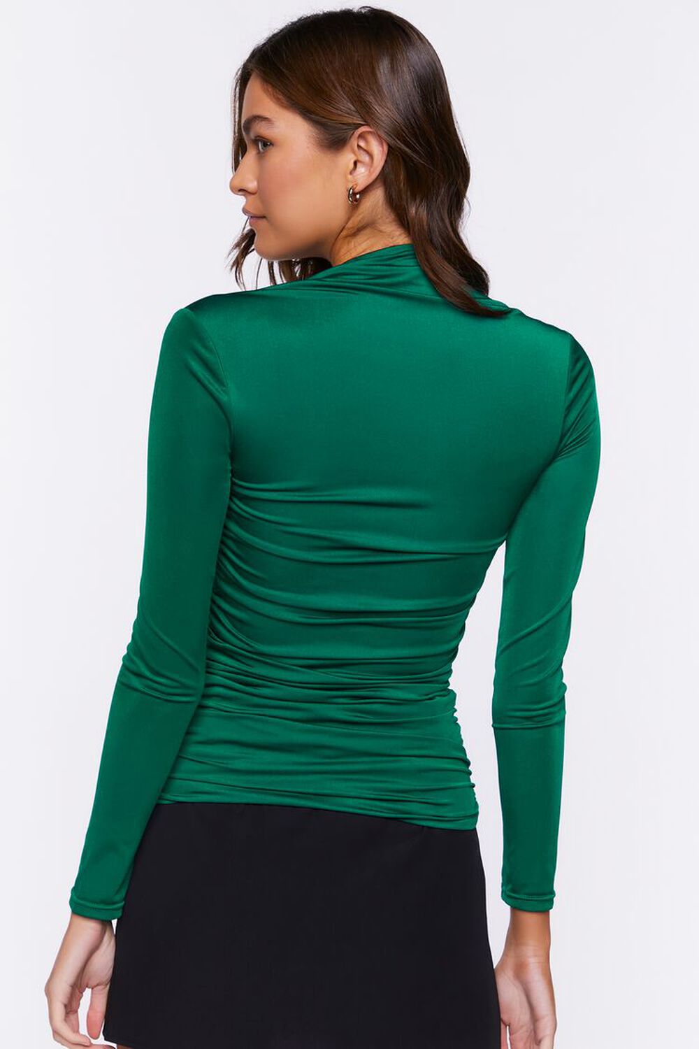 EMERALD Ruched Long-Sleeve Top, image 3