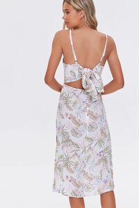 CREAM/MULTI Tropical Leaf Print Dress, image 3