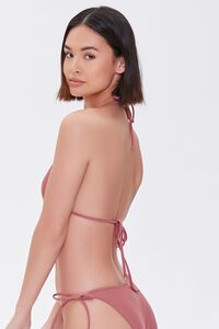 TWILIGHT MAUVE Triangle String Bikini Top, image 3