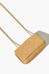 TAUPE Quilted Faux Leather Crossbody Bag, image 6