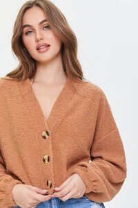 MOCHA Boucle Knit Cardigan Sweater, image 1