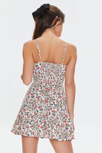 IVORY/MULTI Floral Print Cami Mini Dress, image 3