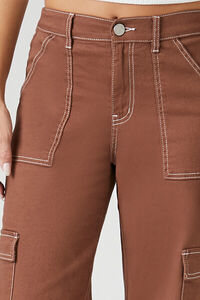 BROWN Twill Cargo Pants, image 5