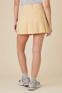 KHAKI Pleated Uniform Mini Skirt, image 4