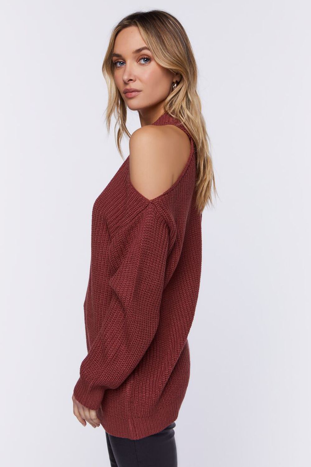 BRICK Asymmetrical Open-Shoulder Sweater, image 2