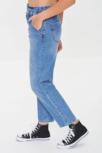 MEDIUM DENIM Paperbag Straight-Leg Jeans, image 3