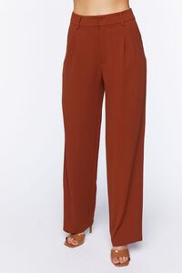 CHOCOLATE Mid-Rise Straight-Leg Trousers, image 2