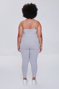 HEATHER GREY Plus Size Fitted Cami Jumpsuit, image 3