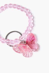 PINK/MULTI Beaded Butterfly Keychain, image 2