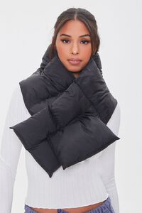 BLACK Quilted Oblong Scarf, image 2